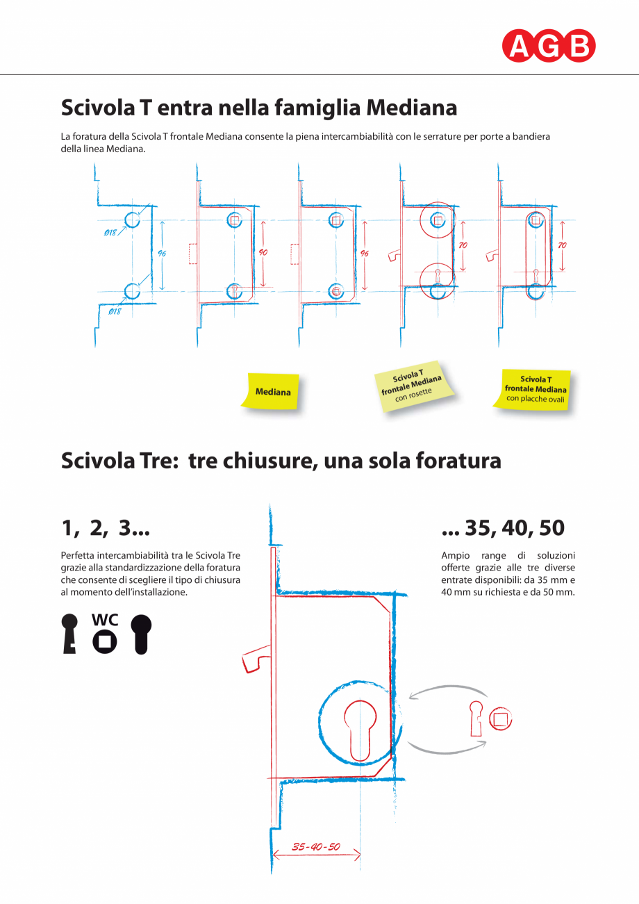 Pagina 3-Broasca usi culisante - Scivola T e Tre - pliant AGB Catalog, brosura Italiana Perfetta...