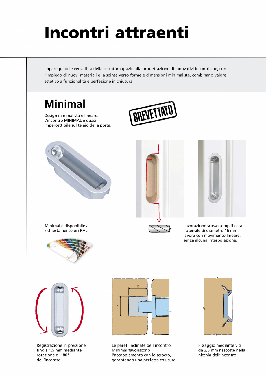 Pagina 4-Broasca usi magnetica - Pliant AGB Mediana Polaris Catalog, brosura Italiana misure della serratura,...