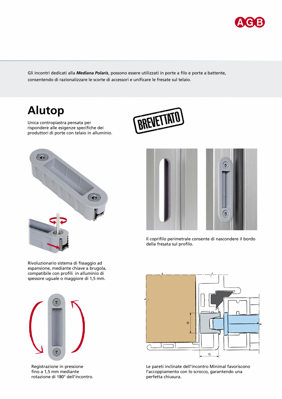 Pagina 5-Broasca usi magnetica - Pliant AGB Mediana Polaris Catalog, brosura Italiana INESTRE

