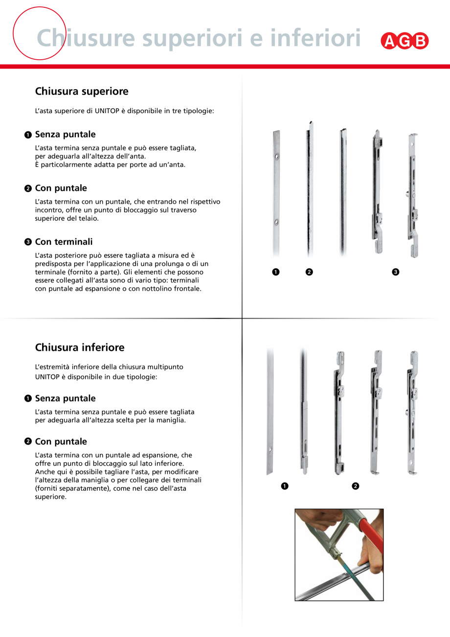 Pagina 9-Broaste usi de intrare cu inchidere multipunct AGB Unitop Catalog, brosura Italiana tata di una...
