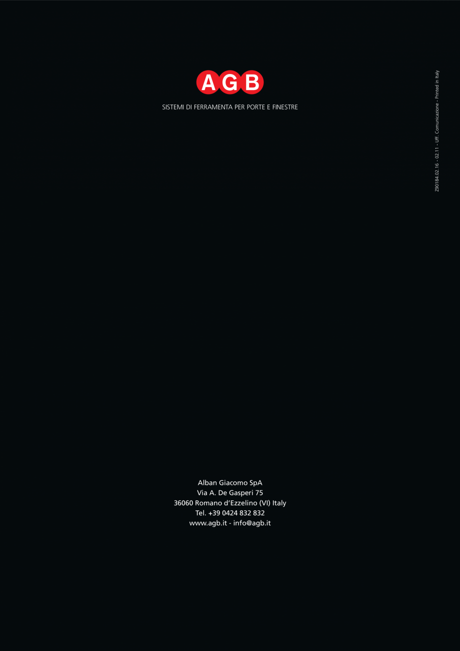 Pagina 12 - Broaste usi de intrare cu inchidere multipunct AGB Unitop Catalog, brosura Italiana 