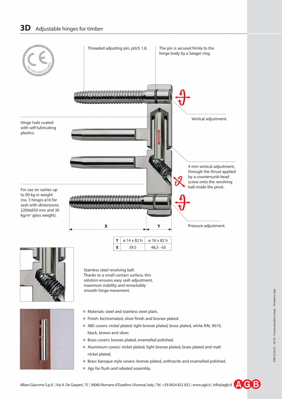 Pagina 2-Balama 3D AGB Catalog, brosura Engleza 
• ABS covers: nickel plated, light bronze plated, brass...