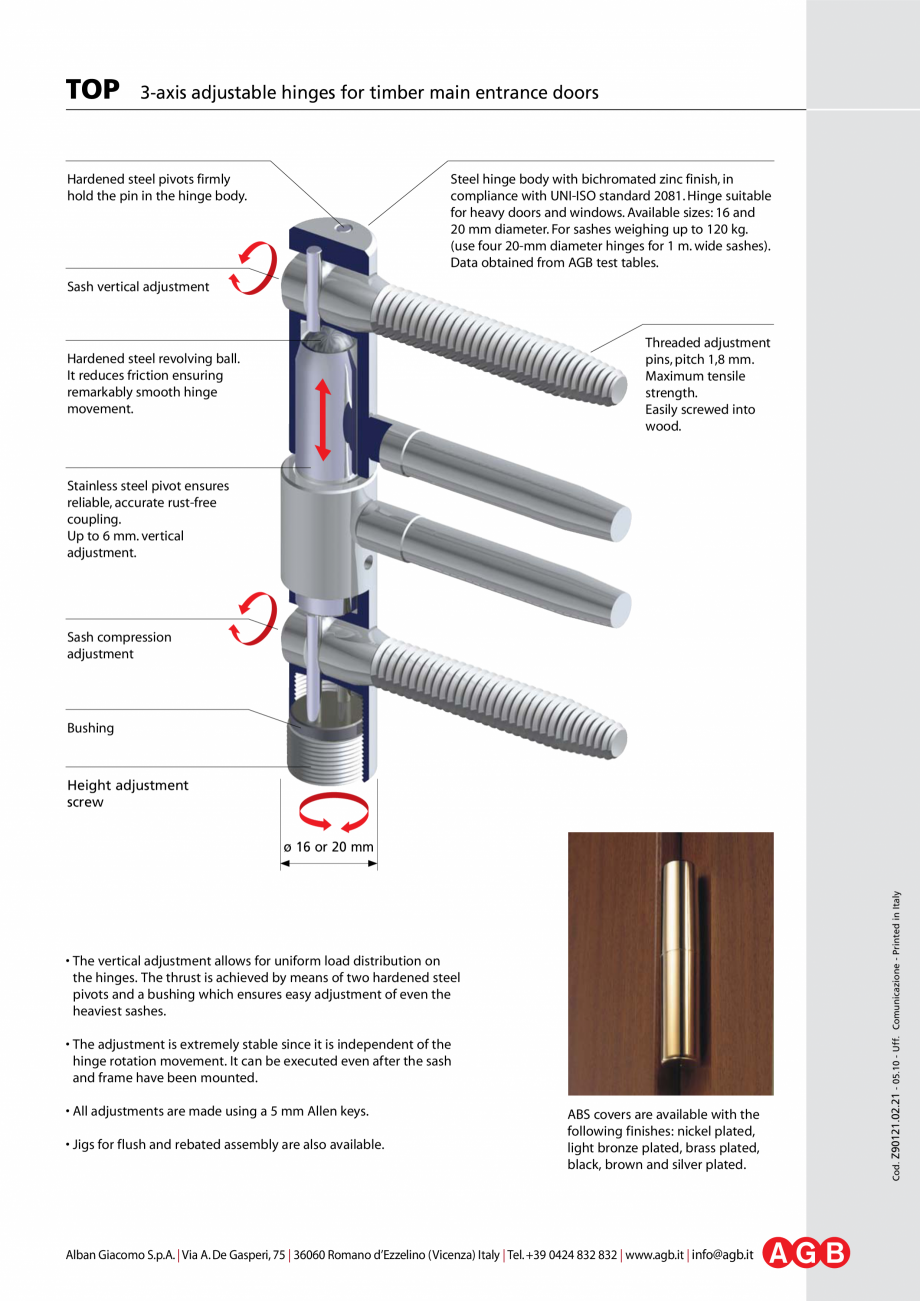 Pagina 2-Balama TOP AGB Catalog, brosura Engleza  The vertical adjustment allows for uniform load...