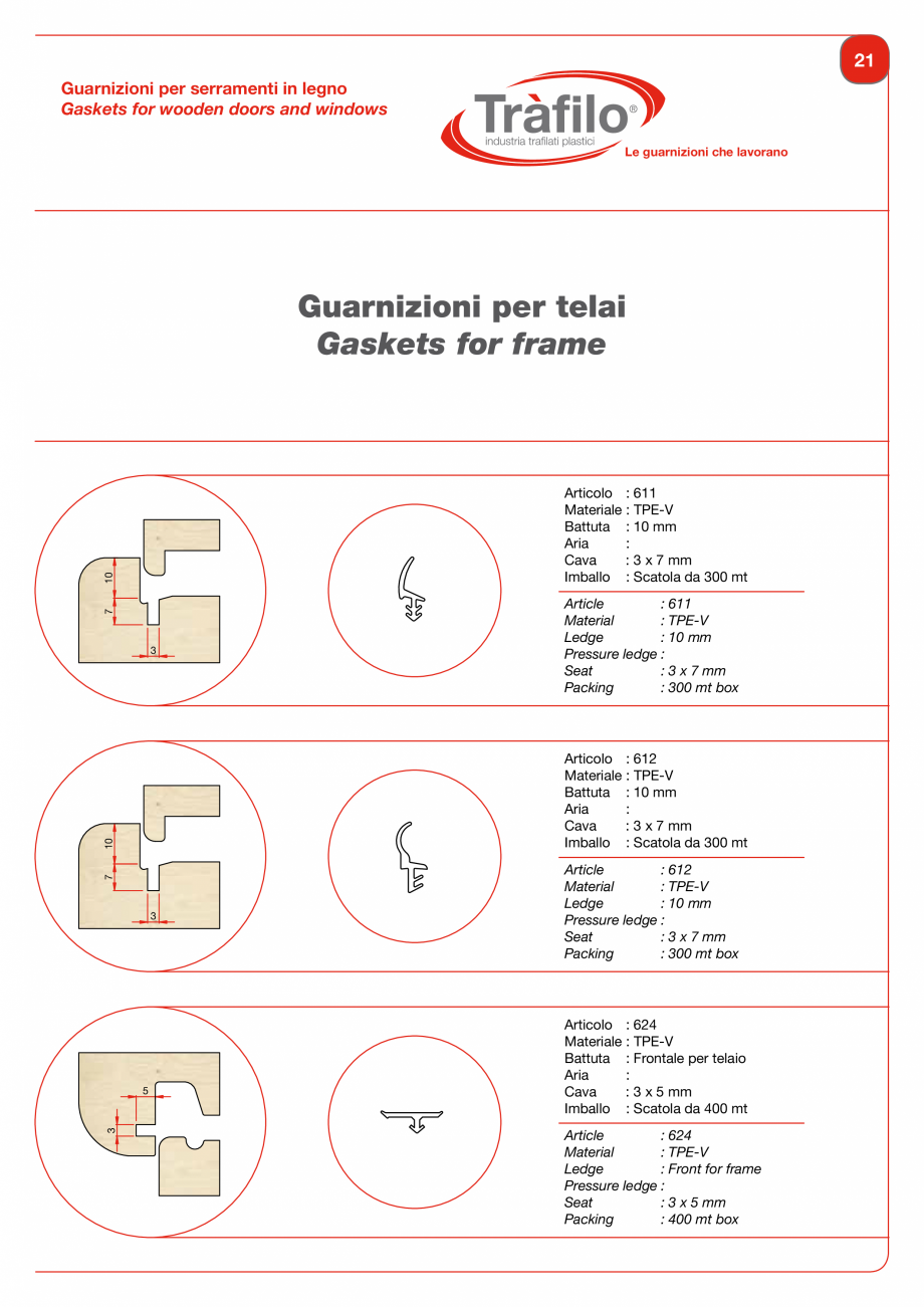 Pagina 23-Garnituri din PVC, TPE-V pentru usi si ferestre din lemn Deventer + Trafilo 652, TRIPLEX - 1617,...