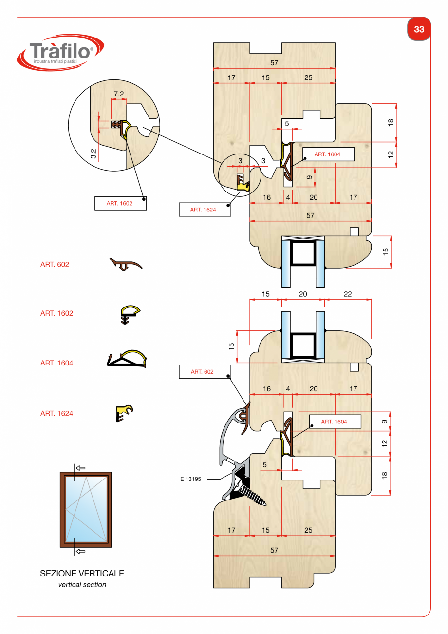Pagina 35-Garnituri din PVC, TPE-V pentru usi si ferestre din lemn Deventer + Trafilo 652, TRIPLEX - 1617,...