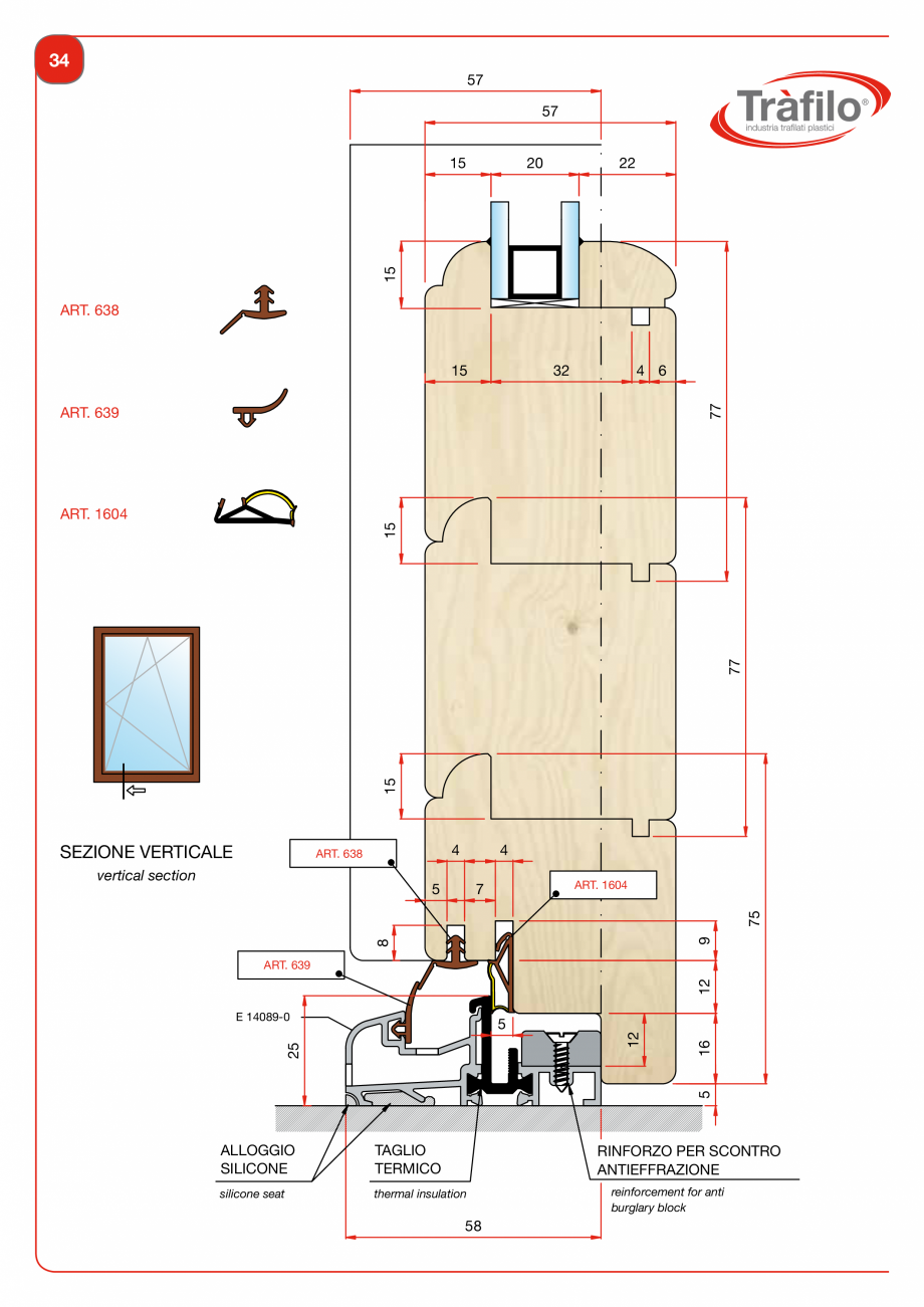 Pagina 36 - Garnituri din PVC, TPE-V pentru usi si ferestre din lemn Deventer + Trafilo 652, TRIPLEX...