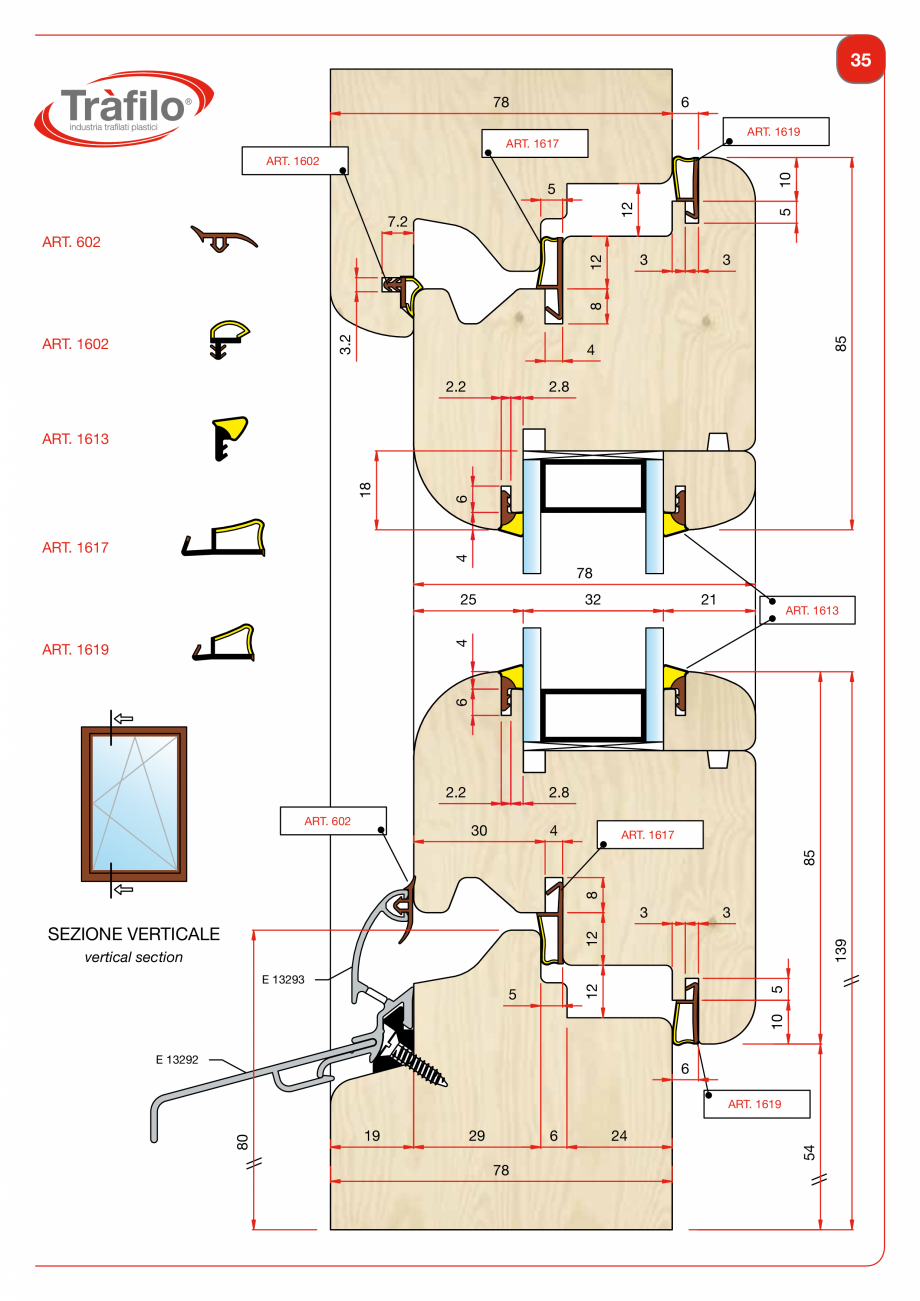 Pagina 37-Garnituri din PVC, TPE-V pentru usi si ferestre din lemn Deventer + Trafilo 652, TRIPLEX - 1617,...