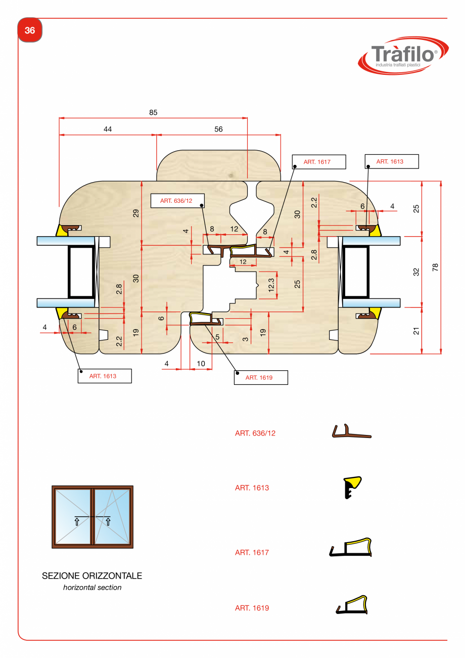 Pagina 38-Garnituri din PVC, TPE-V pentru usi si ferestre din lemn Deventer + Trafilo 652, TRIPLEX - 1617,...