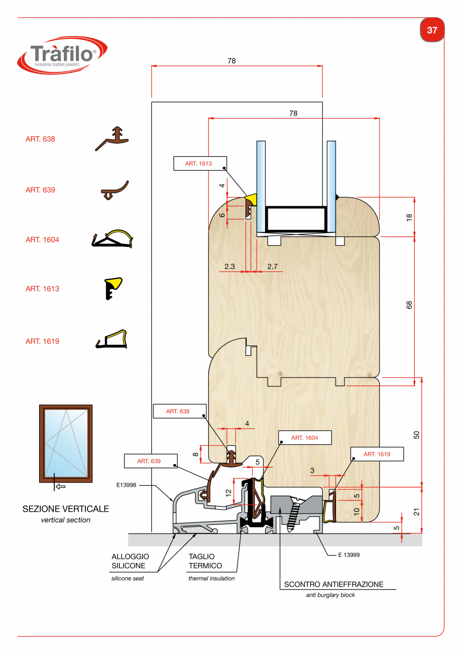 Pagina 39-Garnituri din PVC, TPE-V pentru usi si ferestre din lemn Deventer + Trafilo 652, TRIPLEX - 1617,...