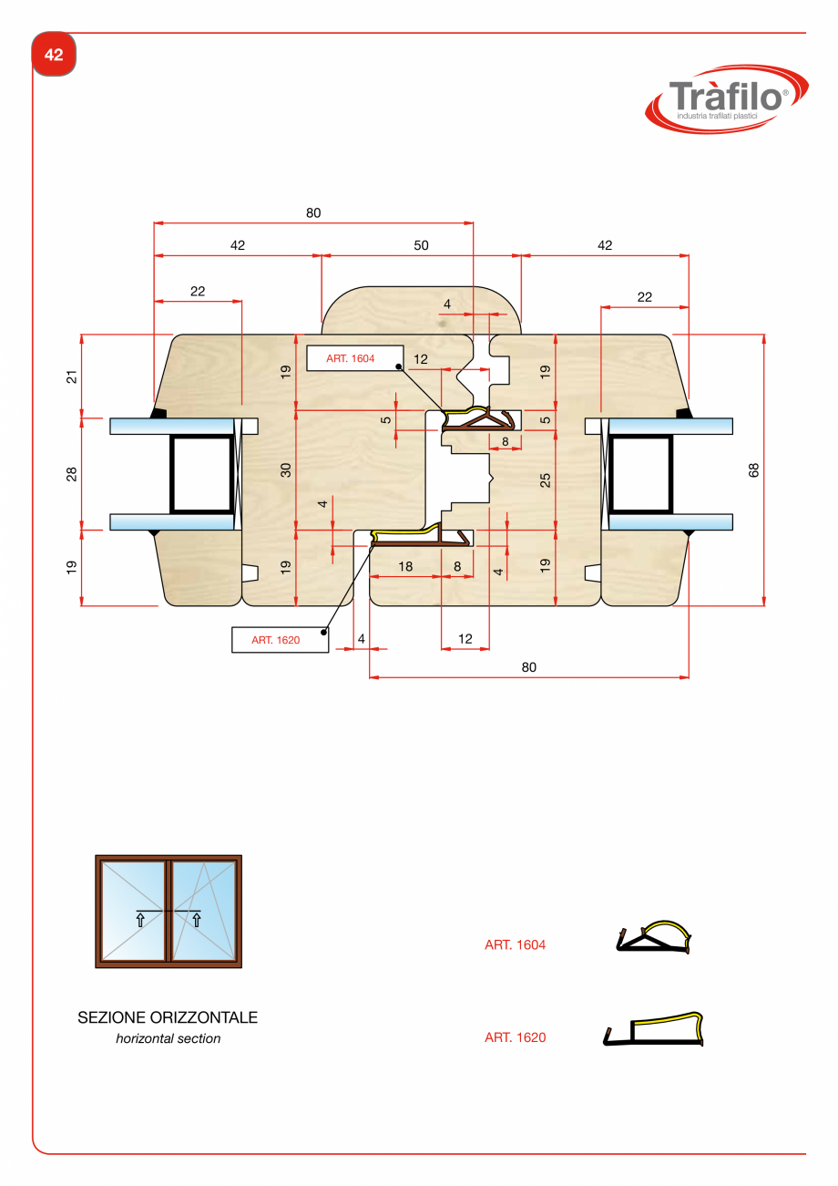 Pagina 44-Garnituri din PVC, TPE-V pentru usi si ferestre din lemn Deventer + Trafilo 652, TRIPLEX - 1617,...