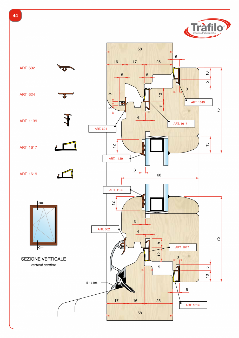 Pagina 46-Garnituri din PVC, TPE-V pentru usi si ferestre din lemn Deventer + Trafilo 652, TRIPLEX - 1617,...