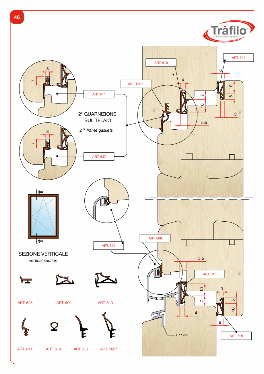 Pagina 48-Garnituri din PVC, TPE-V pentru usi si ferestre din lemn Deventer + Trafilo 652, TRIPLEX - 1617,...
