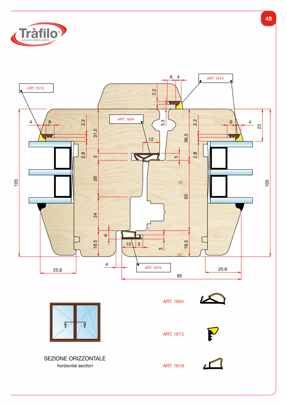 Pagina 51-Garnituri din PVC, TPE-V pentru usi si ferestre din lemn Deventer + Trafilo 652, TRIPLEX - 1617,...
