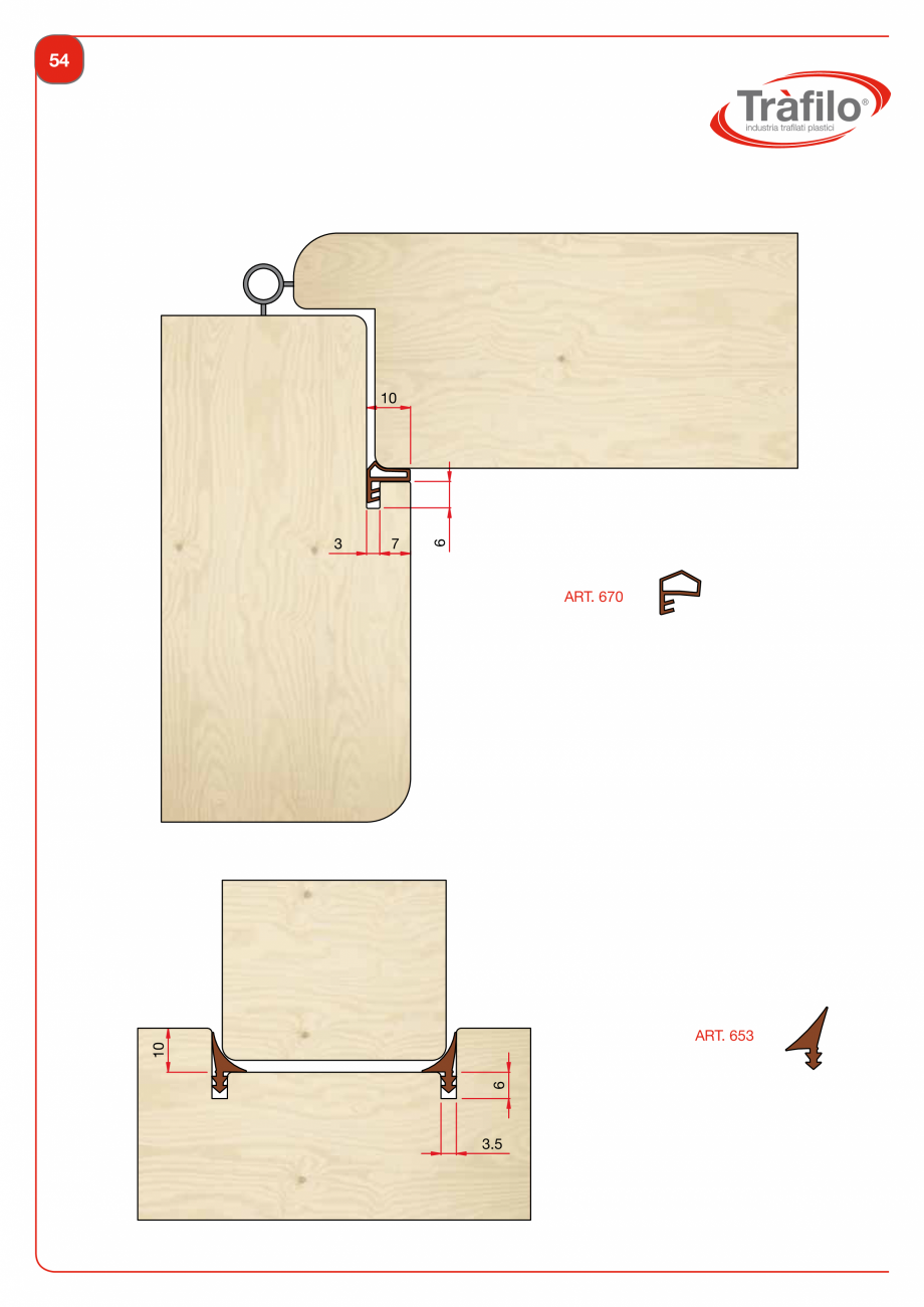 Pagina 56-Garnituri din PVC, TPE-V pentru usi si ferestre din lemn Deventer + Trafilo 652, TRIPLEX - 1617,...