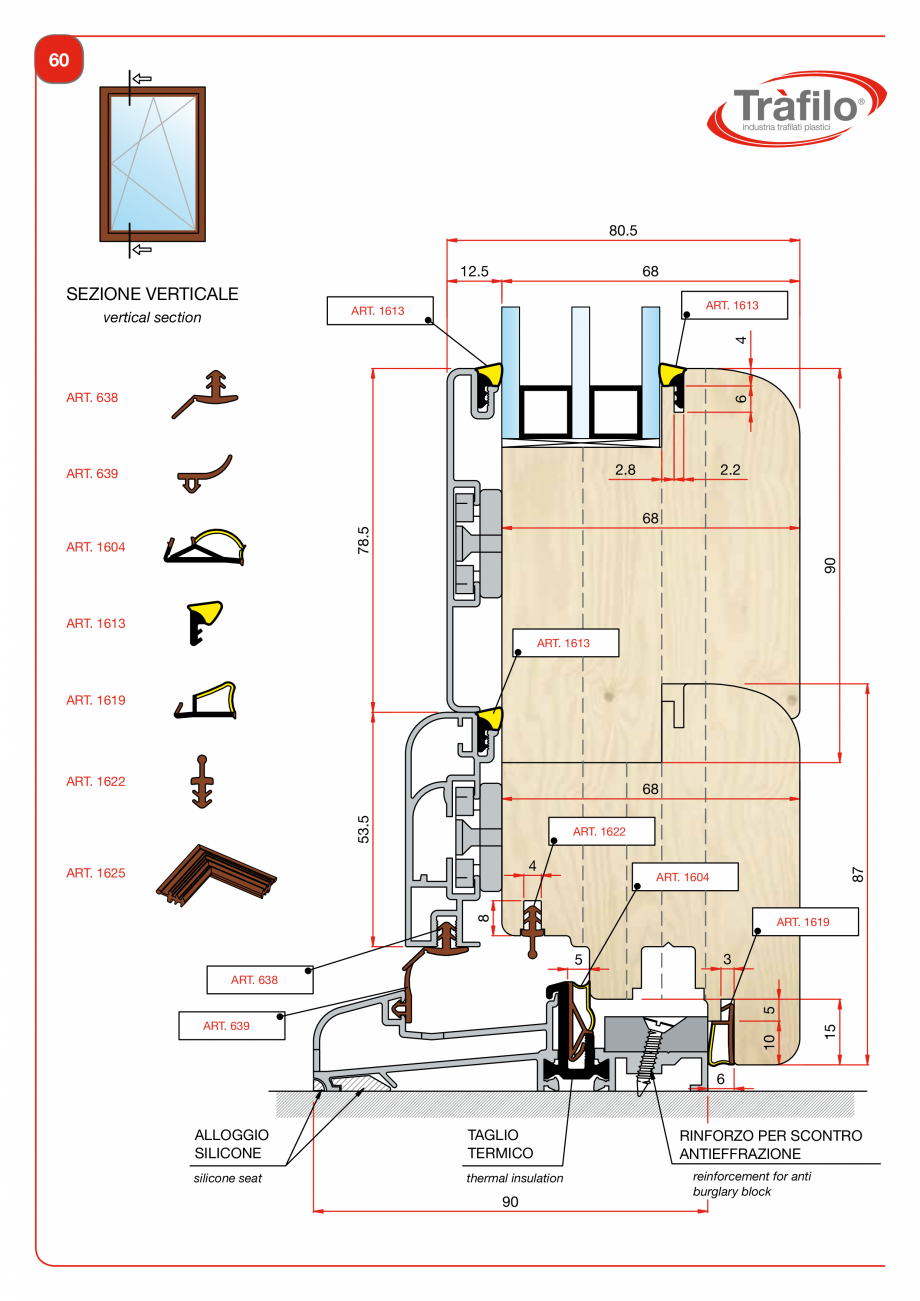 Pagina 62-Garnituri din PVC, TPE-V pentru usi si ferestre din lemn Deventer + Trafilo 652, TRIPLEX - 1617,...