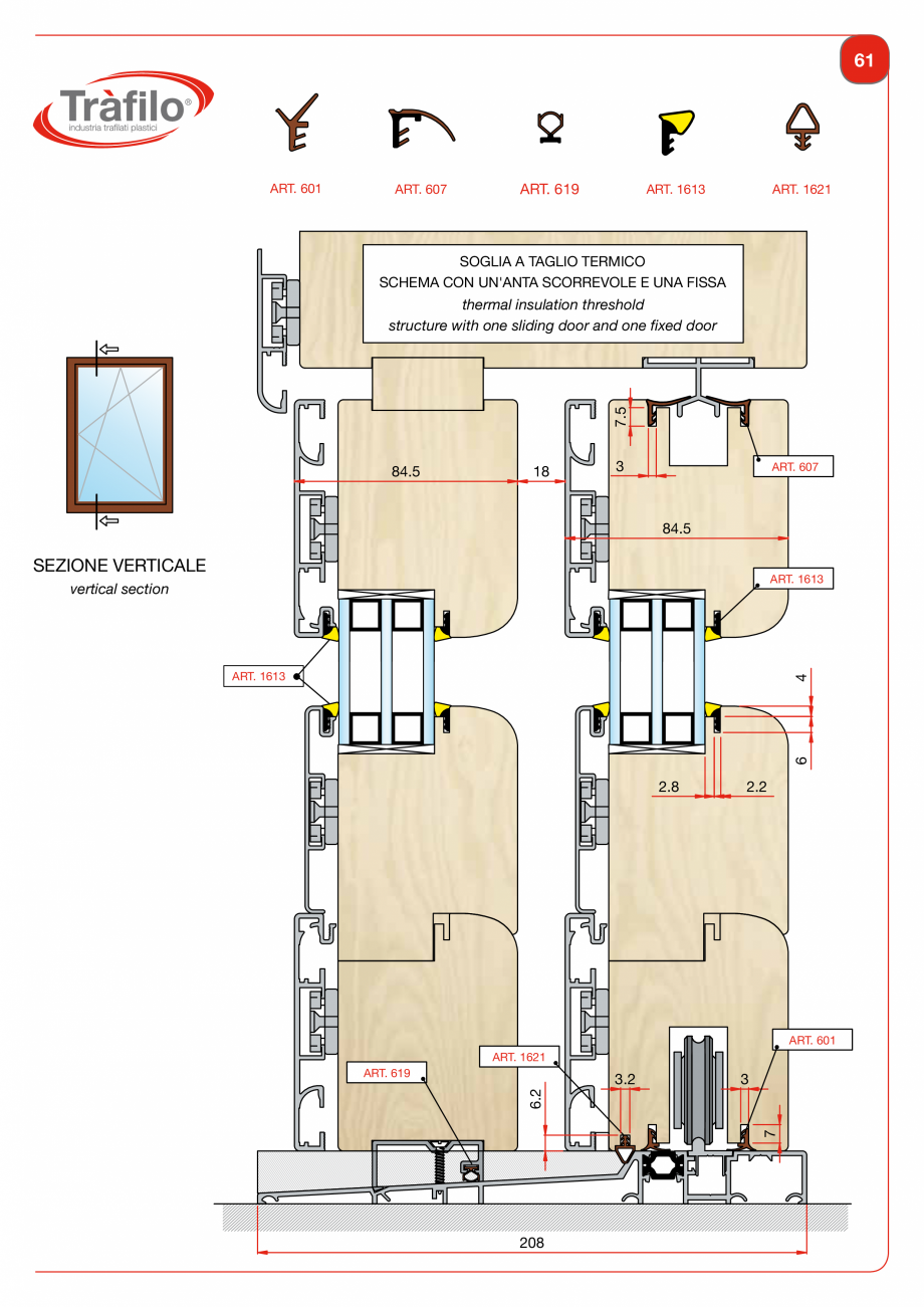Pagina 63-Garnituri din PVC, TPE-V pentru usi si ferestre din lemn Deventer + Trafilo 652, TRIPLEX - 1617,...