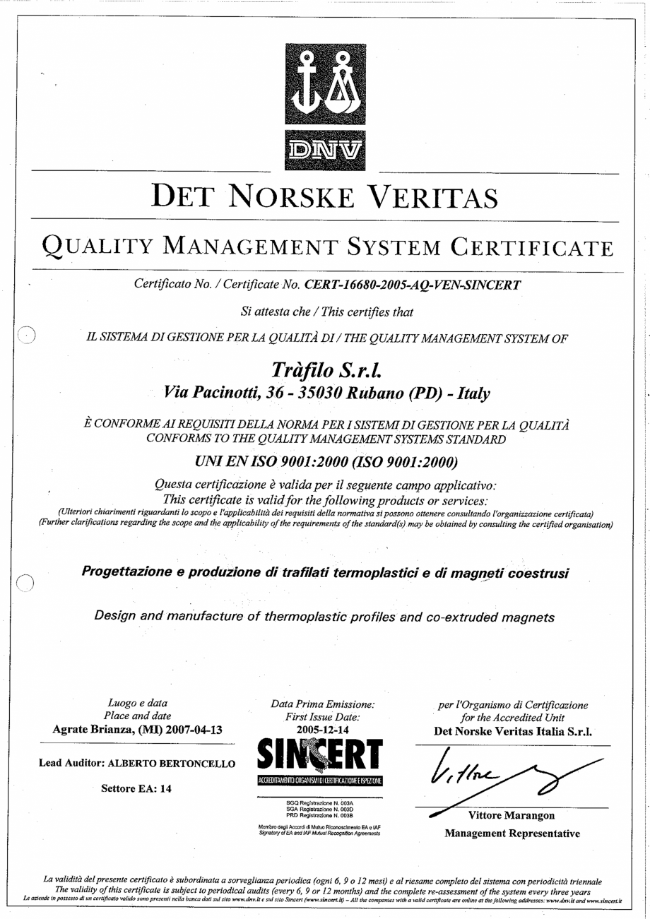 Pagina 1-Certificat ISO 9001 Deventer + Trafilo 652, TRIPLEX - 1617, TRIPLEX - 1619, 633, 609, 602, 638, 639,...