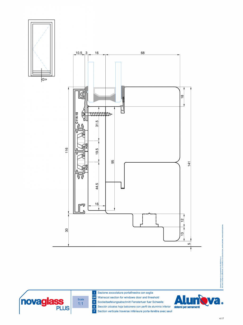 Pagina 7-Ferestre din lemn placate cu aluminiu Alunova NovaGlass Plus Fisa tehnica 