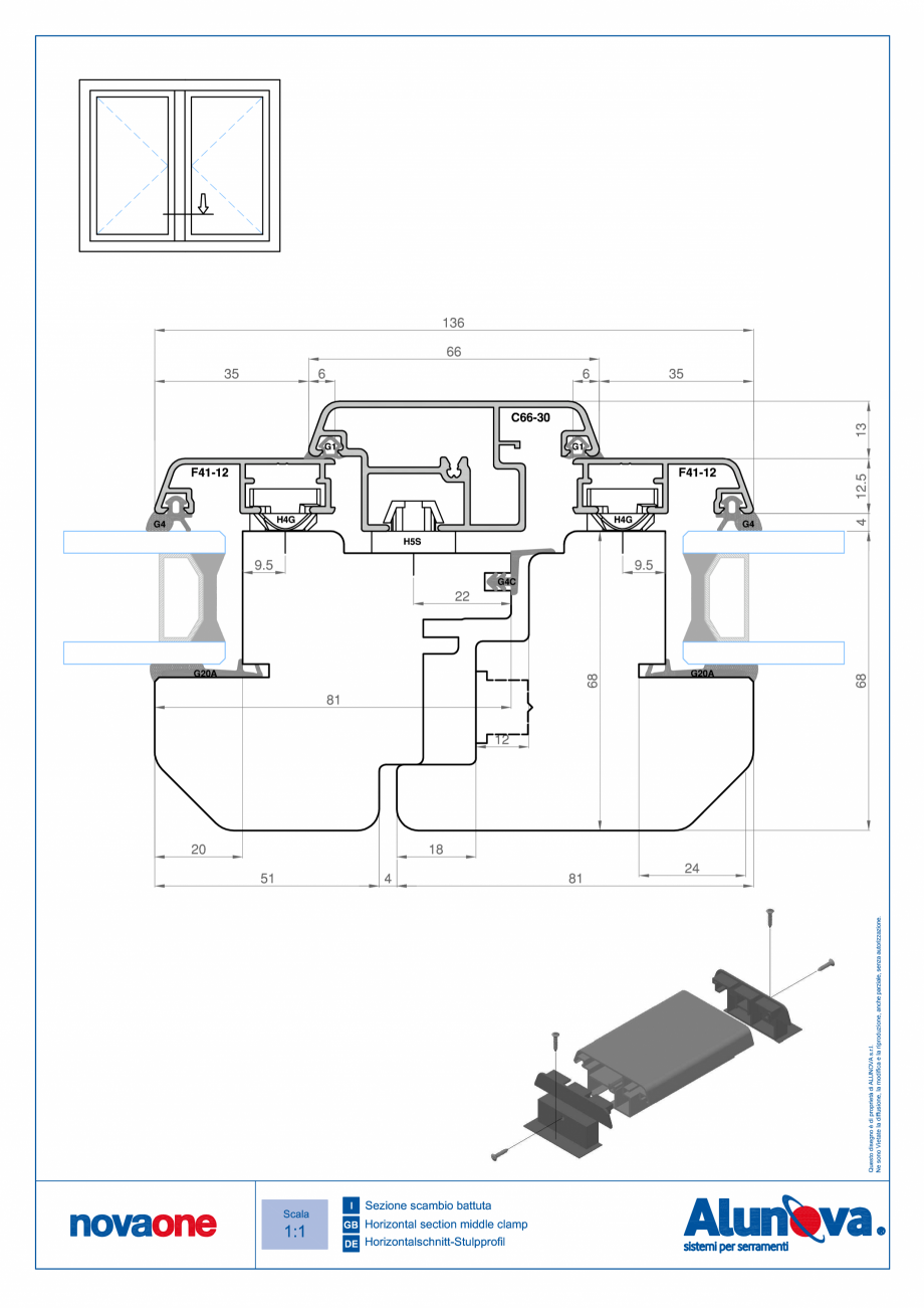 Pagina 14-Ferestre din lemn placate cu aluminiu Alunova NovaOne Fisa tehnica 