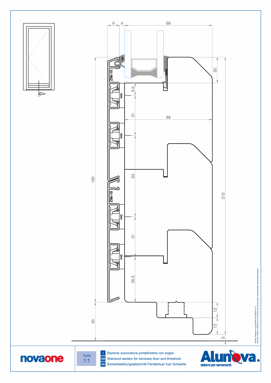 Pagina 19-Ferestre din lemn placate cu aluminiu Alunova NovaOne Fisa tehnica 