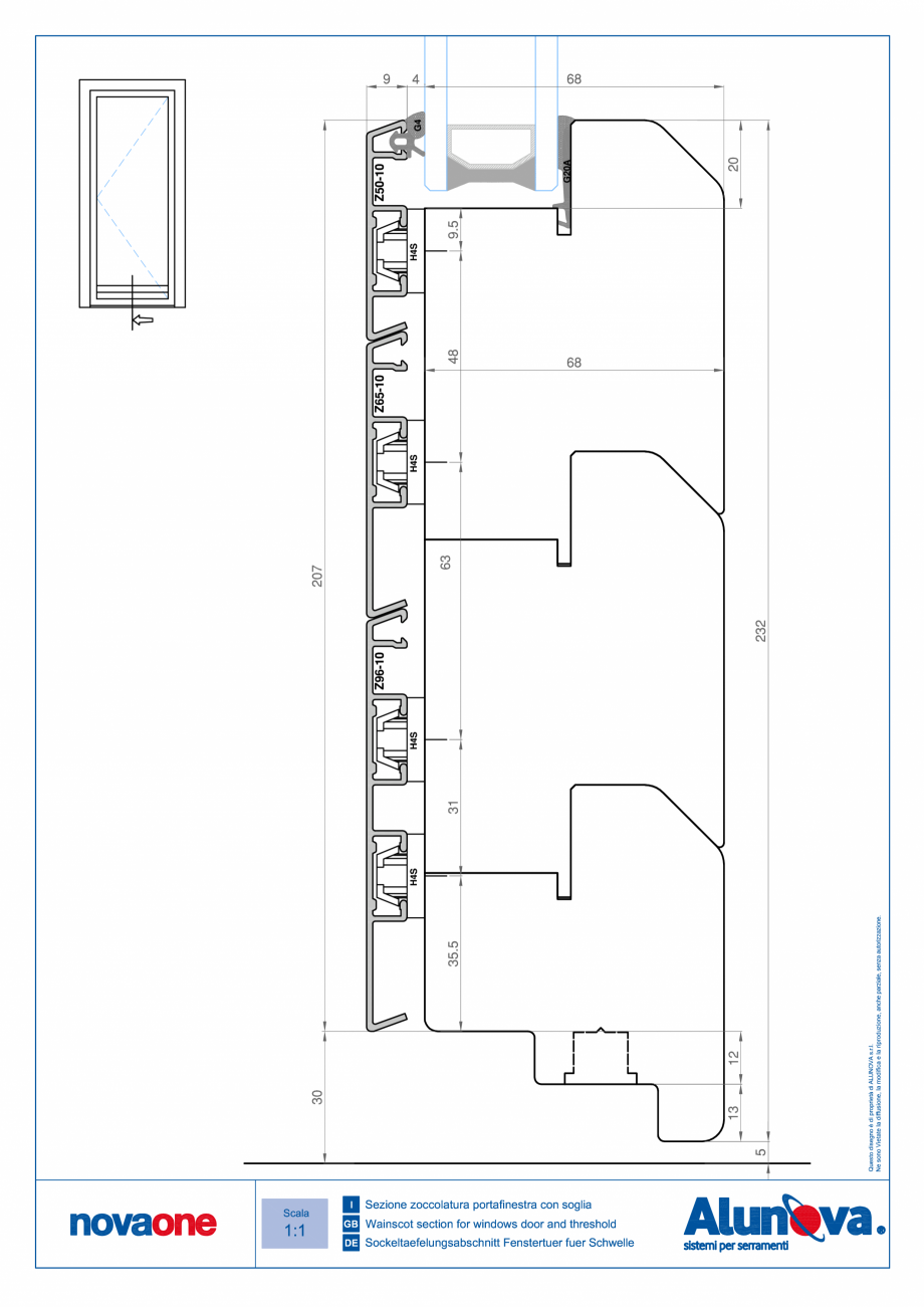 Pagina 20-Ferestre din lemn placate cu aluminiu Alunova NovaOne Fisa tehnica 