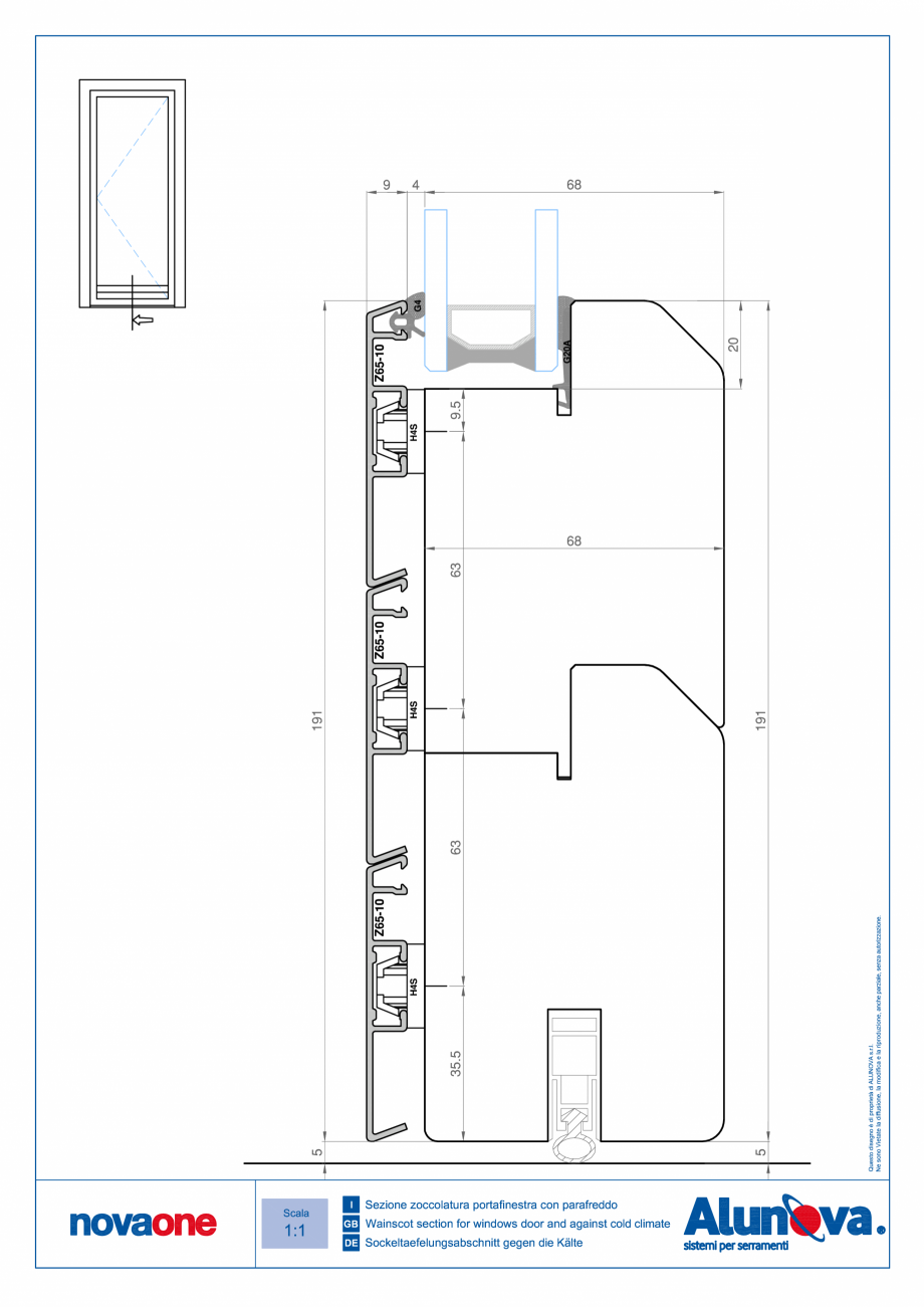 Pagina 21-Ferestre din lemn placate cu aluminiu Alunova NovaOne Fisa tehnica 