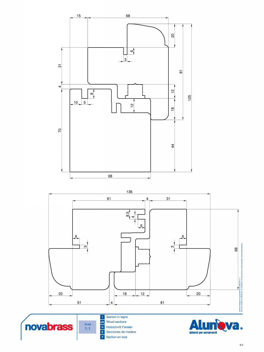Pagina 3-Ferestre din lemn placate cu aluminiu Alunova NovaBrass Fisa tehnica 
