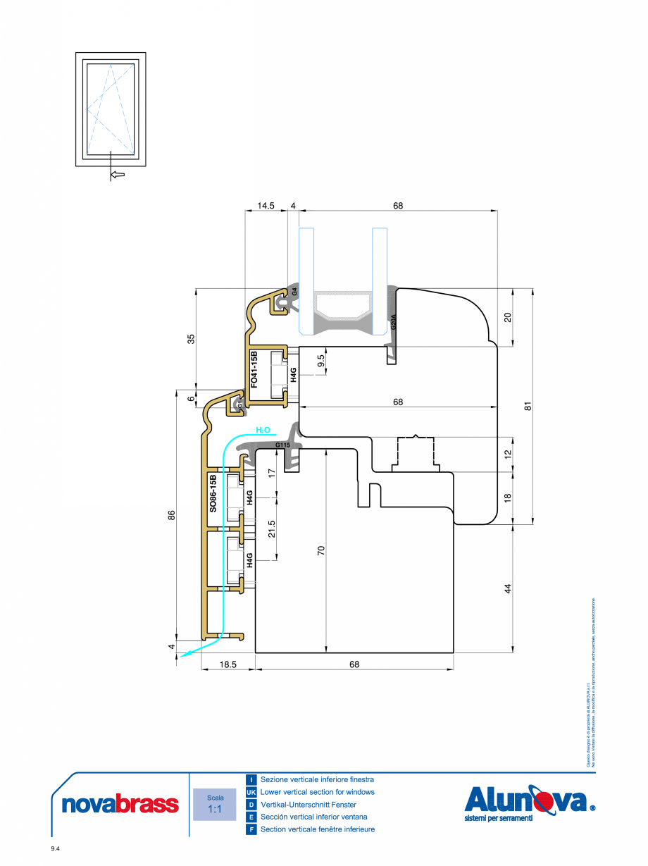 Pagina 4-Ferestre din lemn placate cu aluminiu Alunova NovaBrass Fisa tehnica 