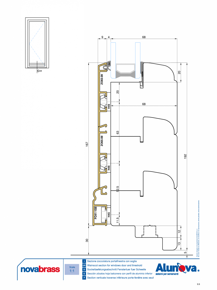 Pagina 9-Ferestre din lemn placate cu aluminiu Alunova NovaBrass Fisa tehnica 