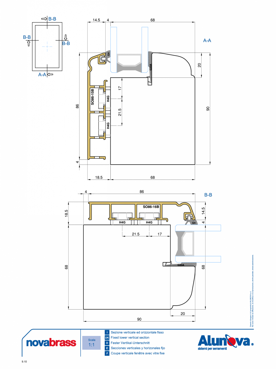 Pagina 10-Ferestre din lemn placate cu aluminiu Alunova NovaBrass Fisa tehnica 