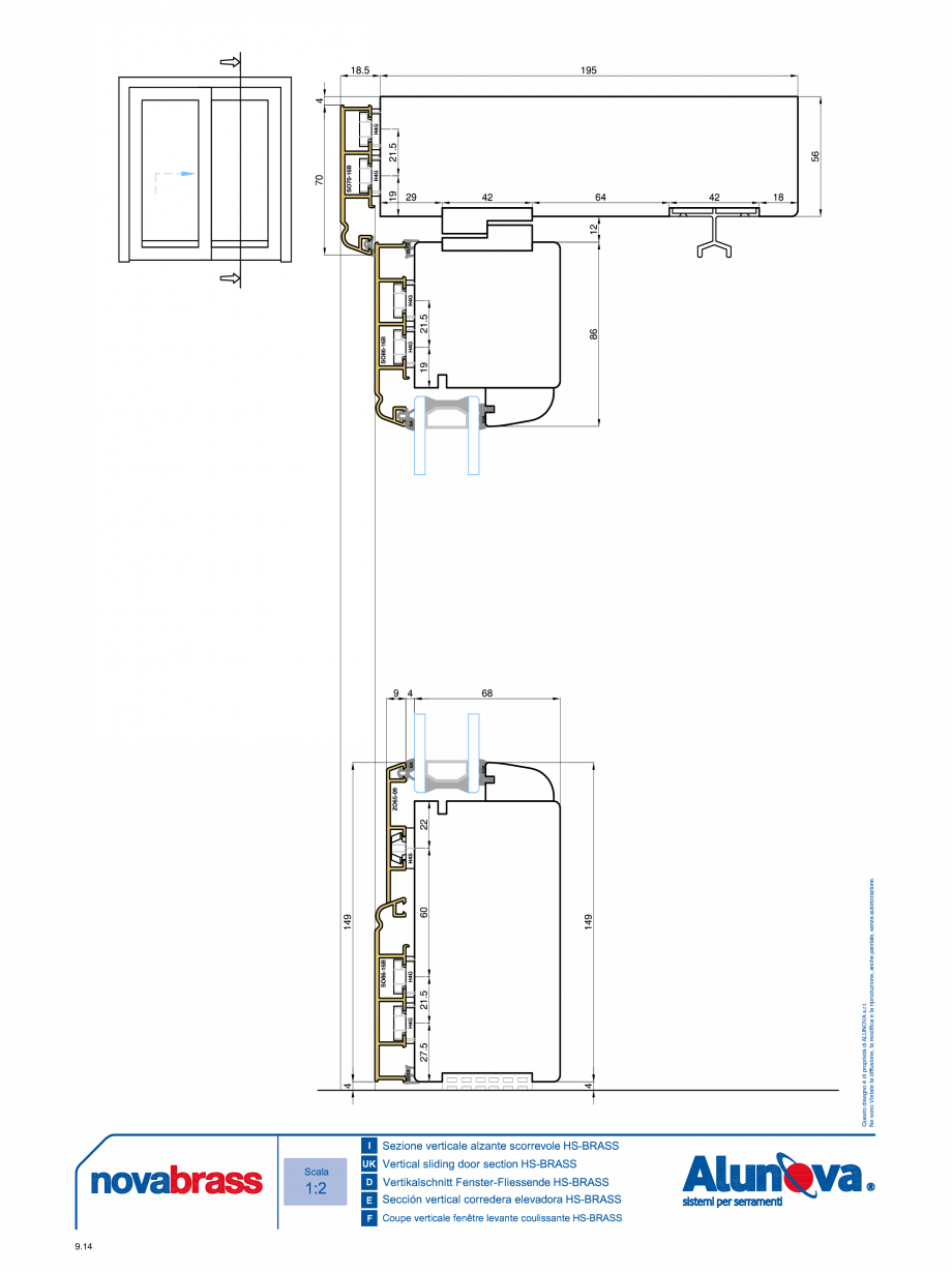 Pagina 14-Ferestre din lemn placate cu aluminiu Alunova NovaBrass Fisa tehnica 