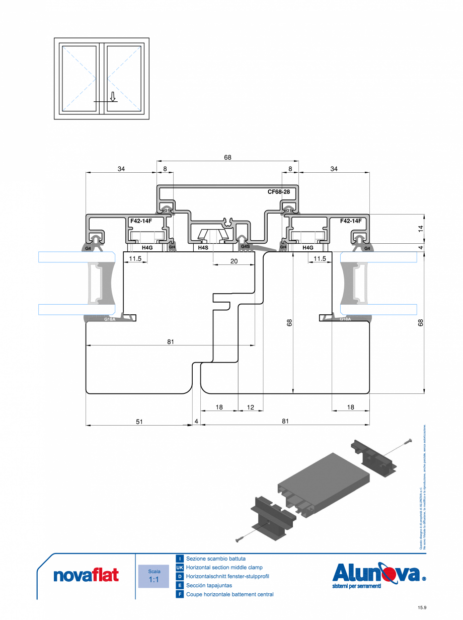 Pagina 9-Ferestre din lemn placate cu aluminiu Alunova NovaFlat Fisa tehnica 