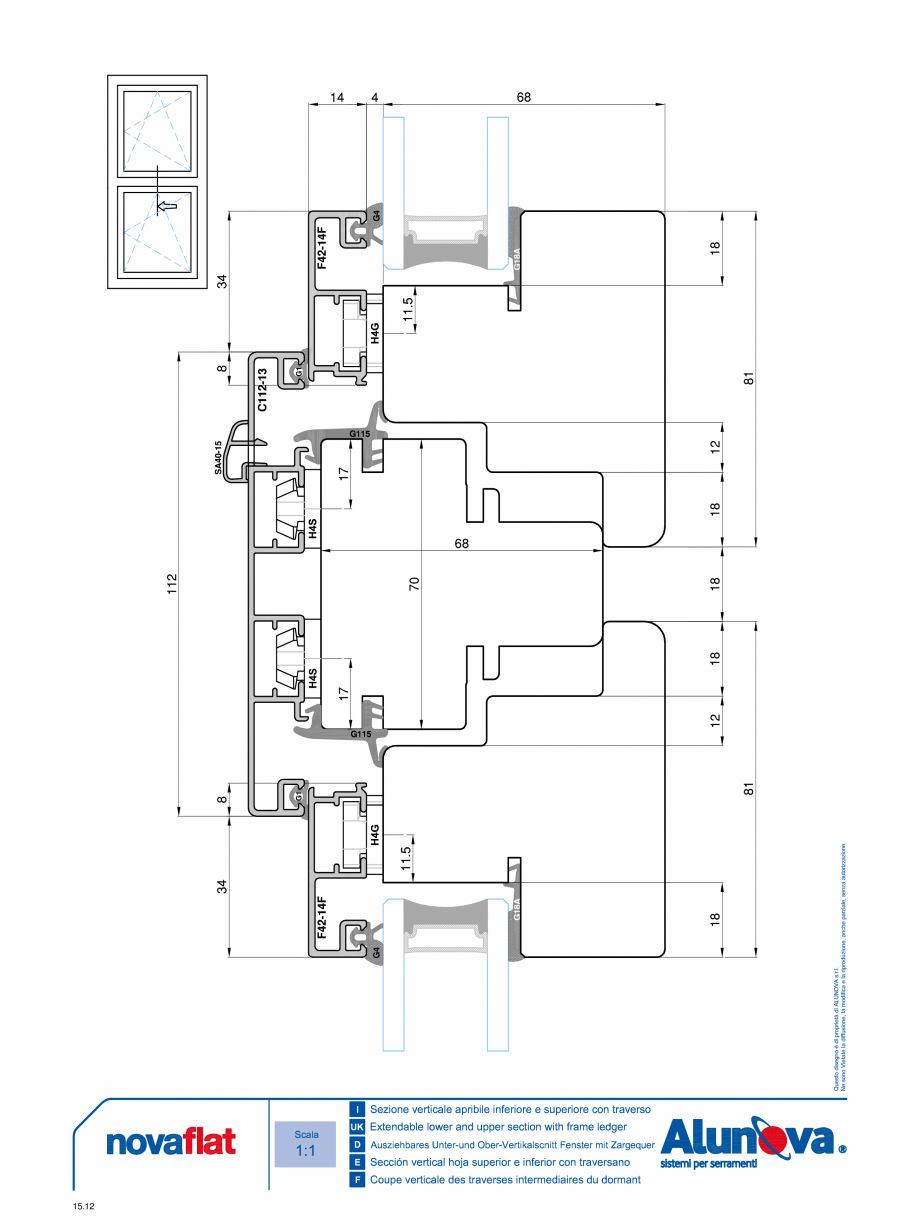 Pagina 12-Ferestre din lemn placate cu aluminiu Alunova NovaFlat Fisa tehnica 