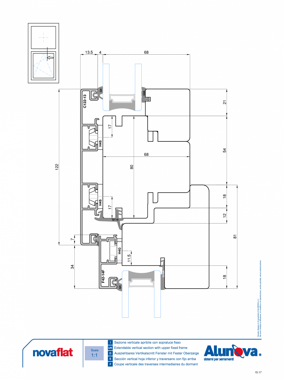 Pagina 17-Ferestre din lemn placate cu aluminiu Alunova NovaFlat Fisa tehnica 