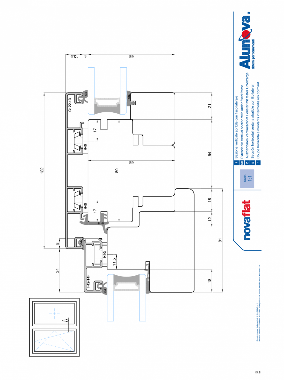 Pagina 21-Ferestre din lemn placate cu aluminiu Alunova NovaFlat Fisa tehnica 