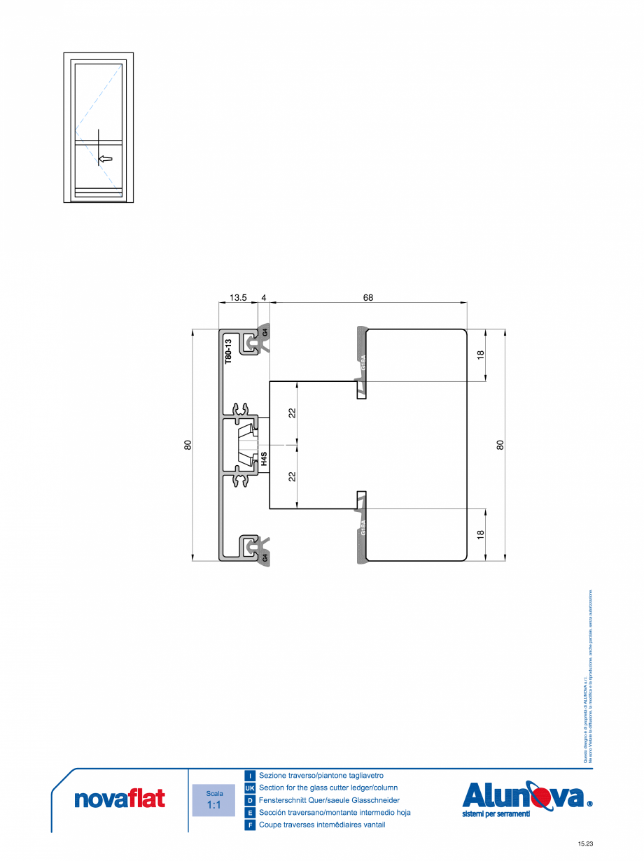 Pagina 23-Ferestre din lemn placate cu aluminiu Alunova NovaFlat Fisa tehnica 