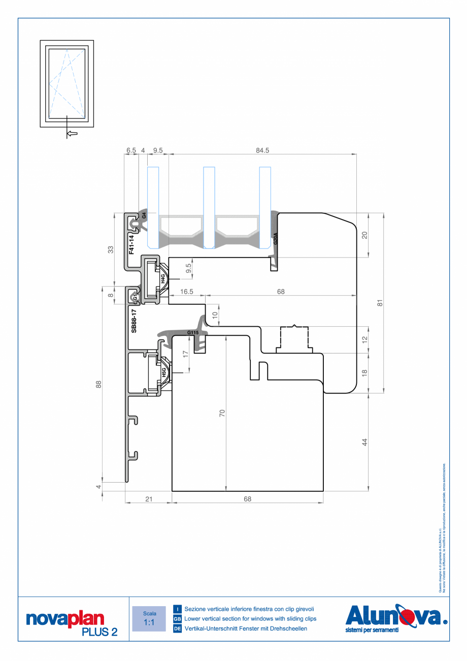 Pagina 3-Ferestre din lemn placate cu aluminiu Alunova NovaPlan Plus2 Fisa tehnica 
