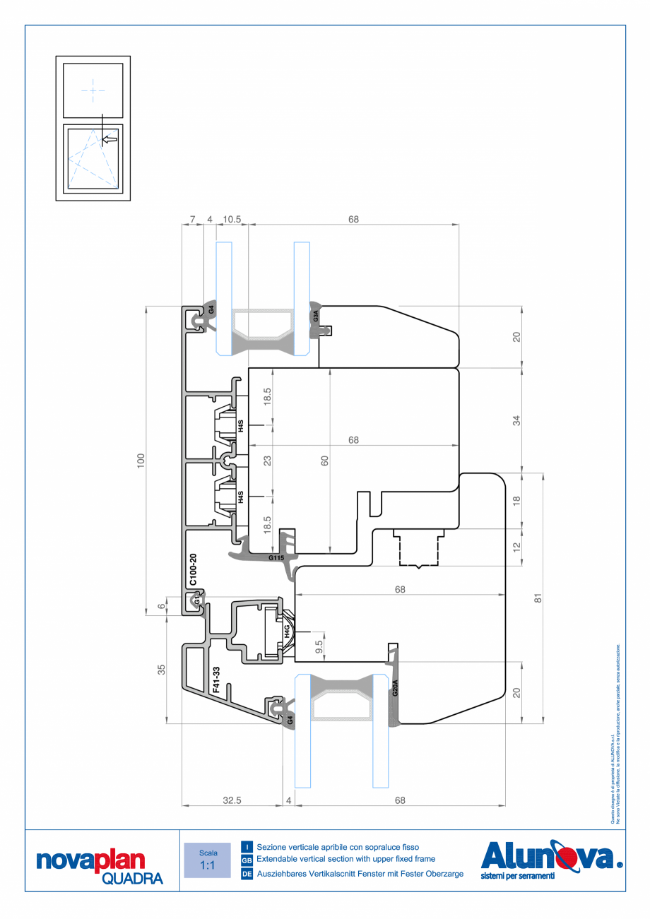 Pagina 15-Ferestre din lemn placate cu aluminiu Alunova NovaPlan Quadra Fisa tehnica 