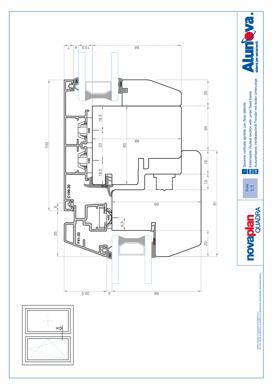 Pagina 17-Ferestre din lemn placate cu aluminiu Alunova NovaPlan Quadra Fisa tehnica 
