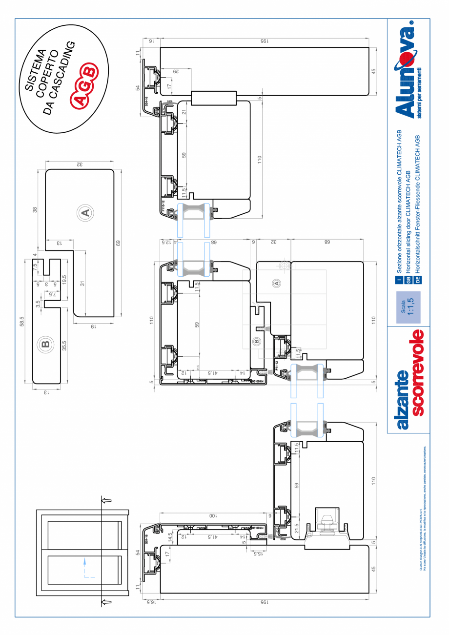 Pagina 2-Ferestre din lemn placate cu aluminiu Alunova NovaSlide Fisa tehnica 