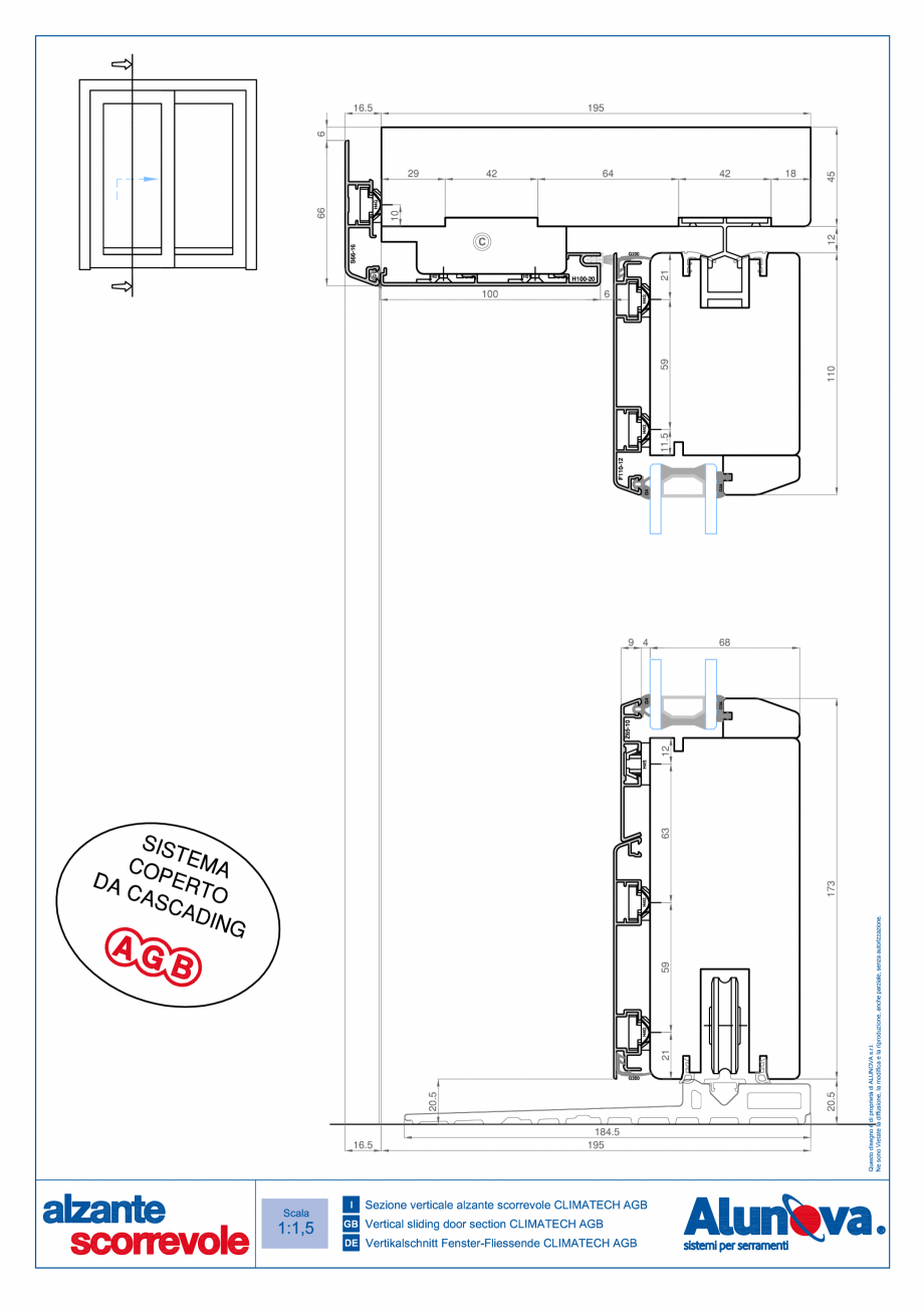 Pagina 3-Ferestre din lemn placate cu aluminiu Alunova NovaSlide Fisa tehnica 