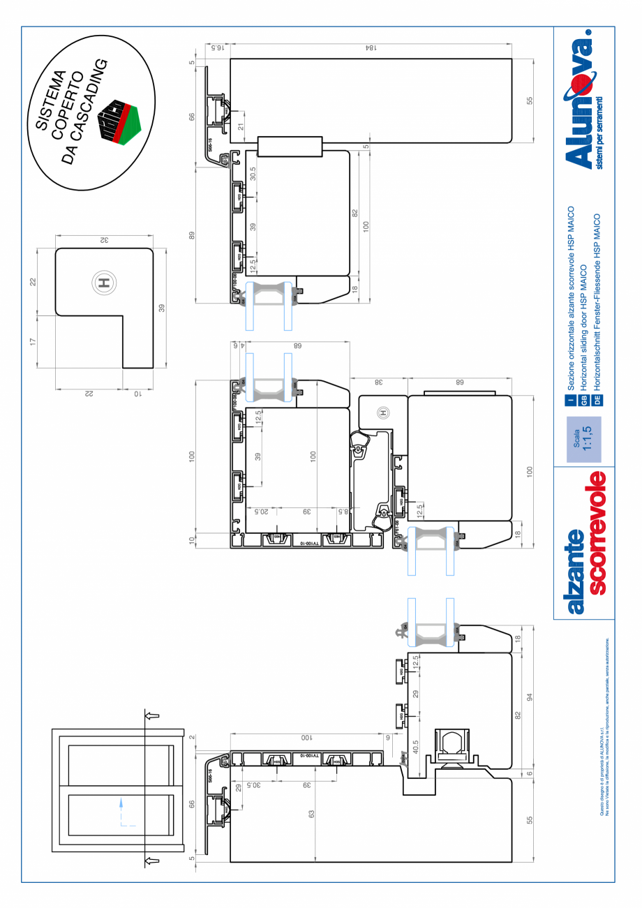 Pagina 9-Ferestre din lemn placate cu aluminiu Alunova NovaSlide Fisa tehnica 