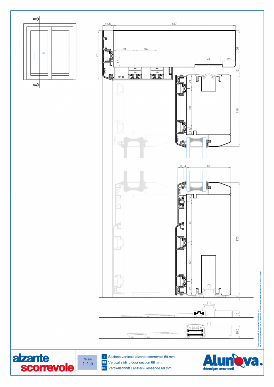 Pagina 16-Ferestre din lemn placate cu aluminiu Alunova NovaSlide Fisa tehnica 