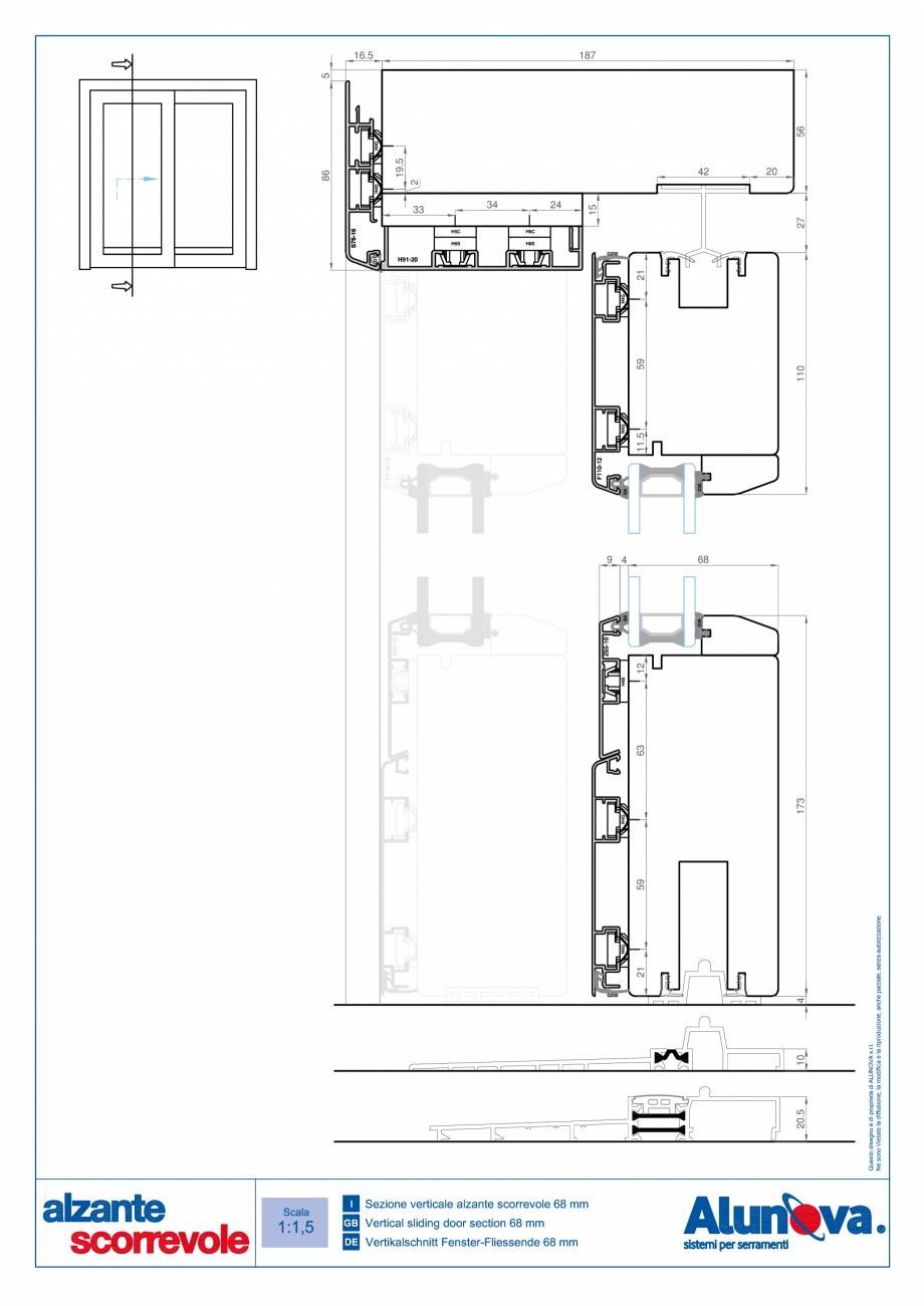 Pagina 17-Ferestre din lemn placate cu aluminiu Alunova NovaSlide Fisa tehnica 