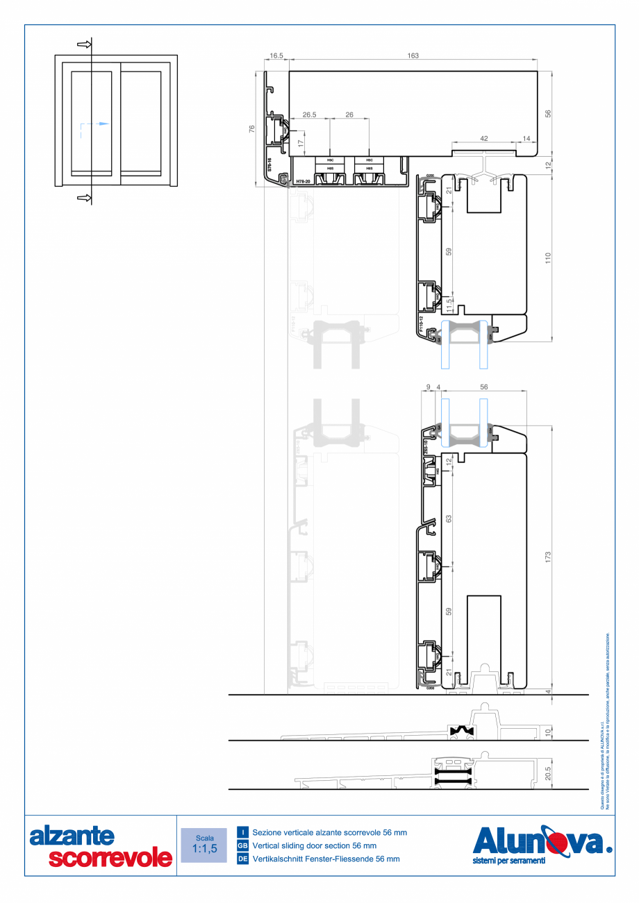 Pagina 19-Ferestre din lemn placate cu aluminiu Alunova NovaSlide Fisa tehnica 