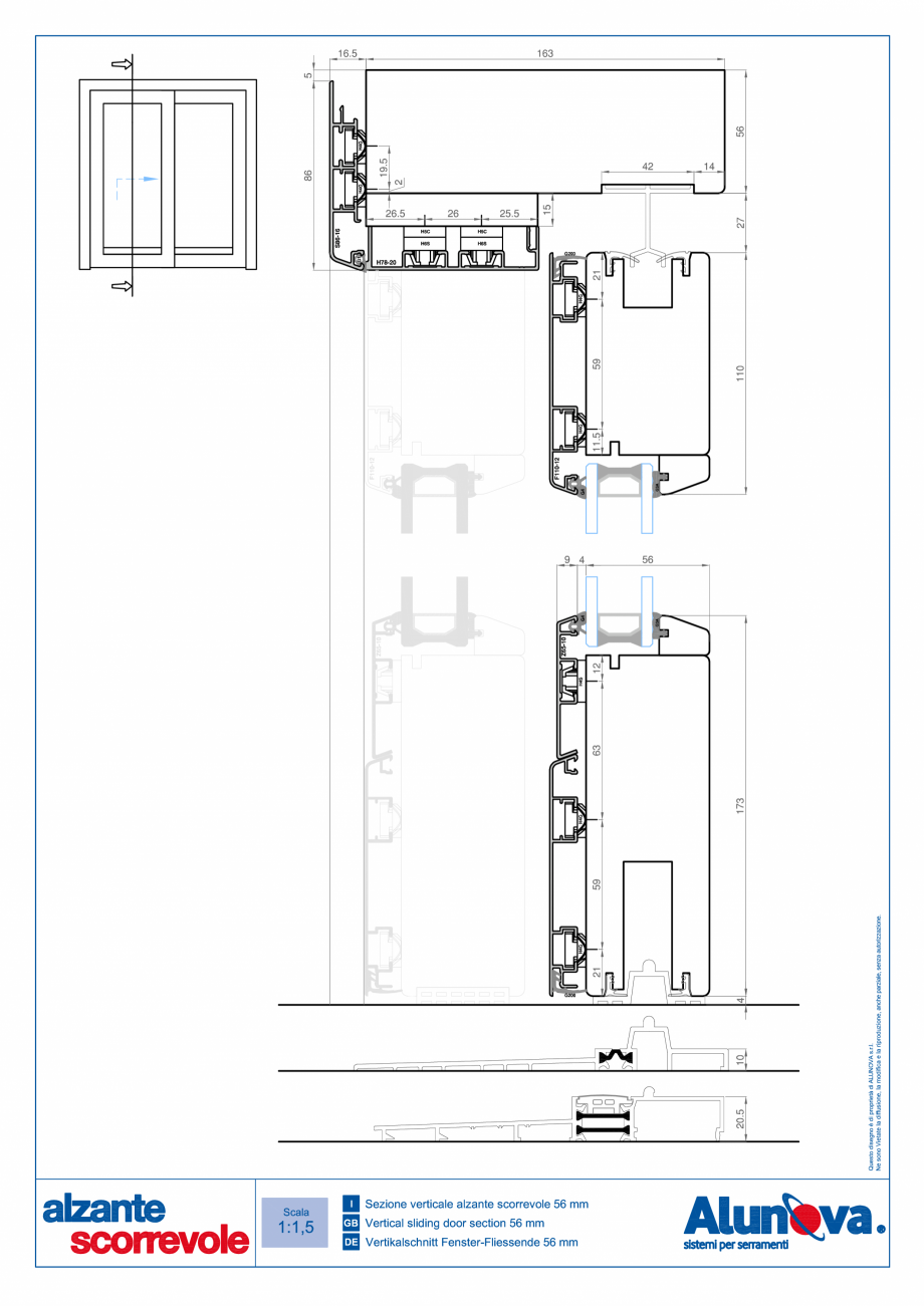 Pagina 20-Ferestre din lemn placate cu aluminiu Alunova NovaSlide Fisa tehnica 