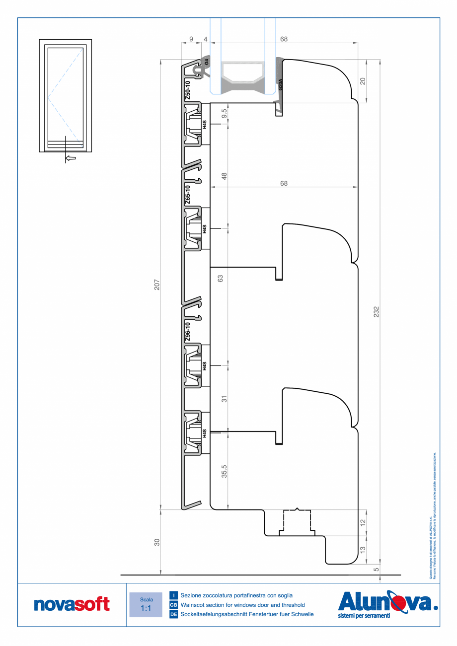 Pagina 18-Ferestre din lemn placate cu aluminiu Alunova NovaSoft Fisa tehnica 