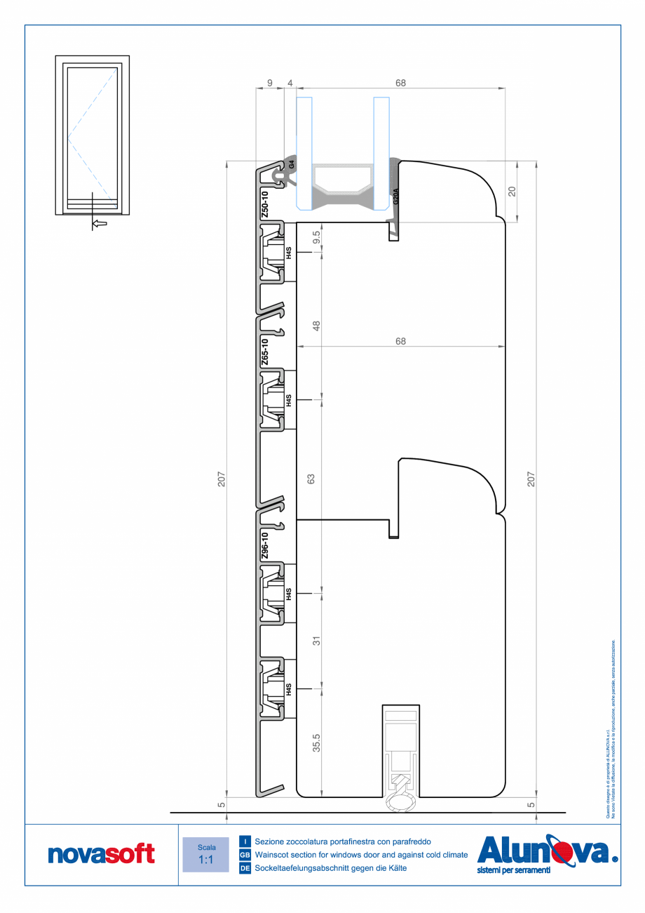 Pagina 21-Ferestre din lemn placate cu aluminiu Alunova NovaSoft Fisa tehnica 