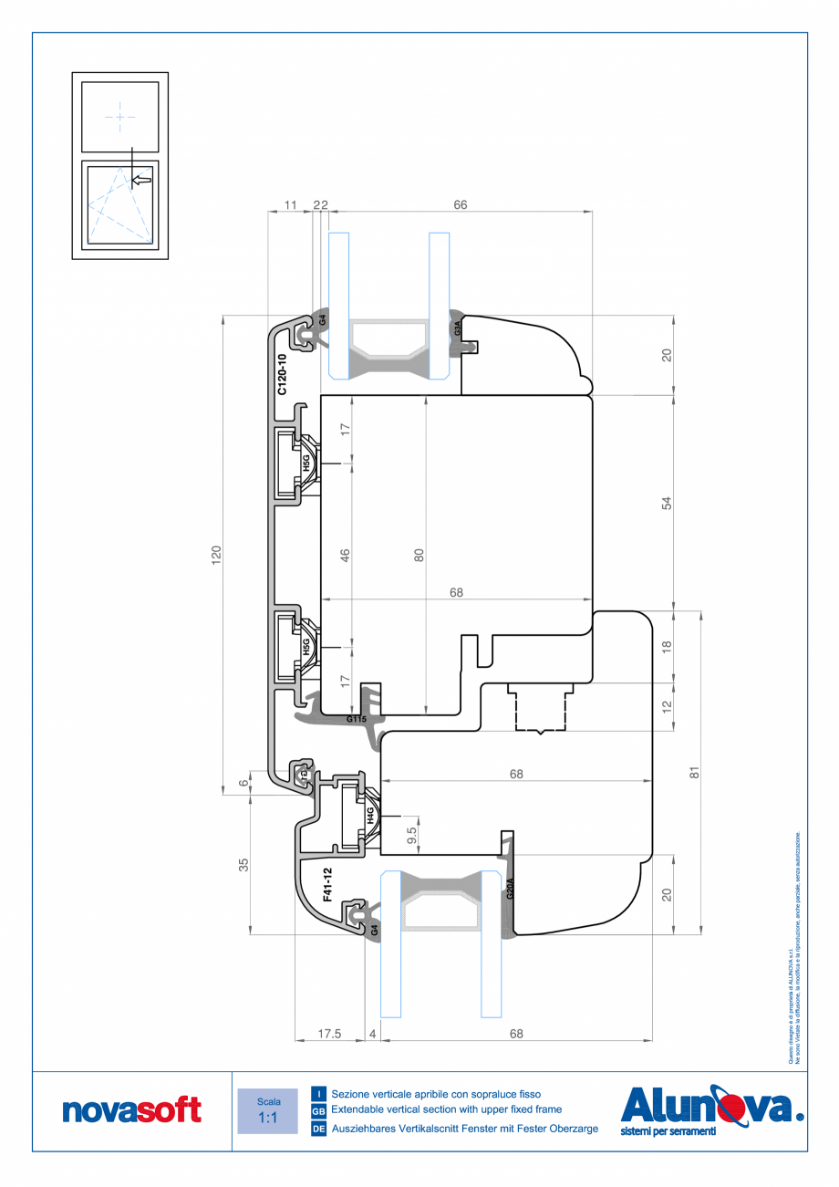 Pagina 27-Ferestre din lemn placate cu aluminiu Alunova NovaSoft Fisa tehnica 