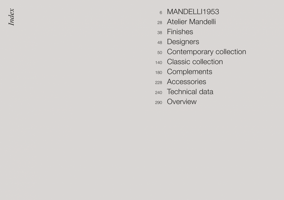 Pagina 4-Catalog - Manere din alama si portelan pentru usi si ferestre MANDELLI Catalog, brosura Engleza in...